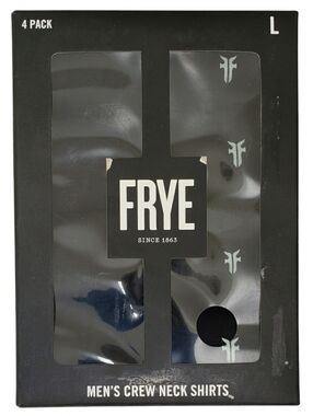 FRYE Crew Neck Shirts Men Black 4 Tees NWT